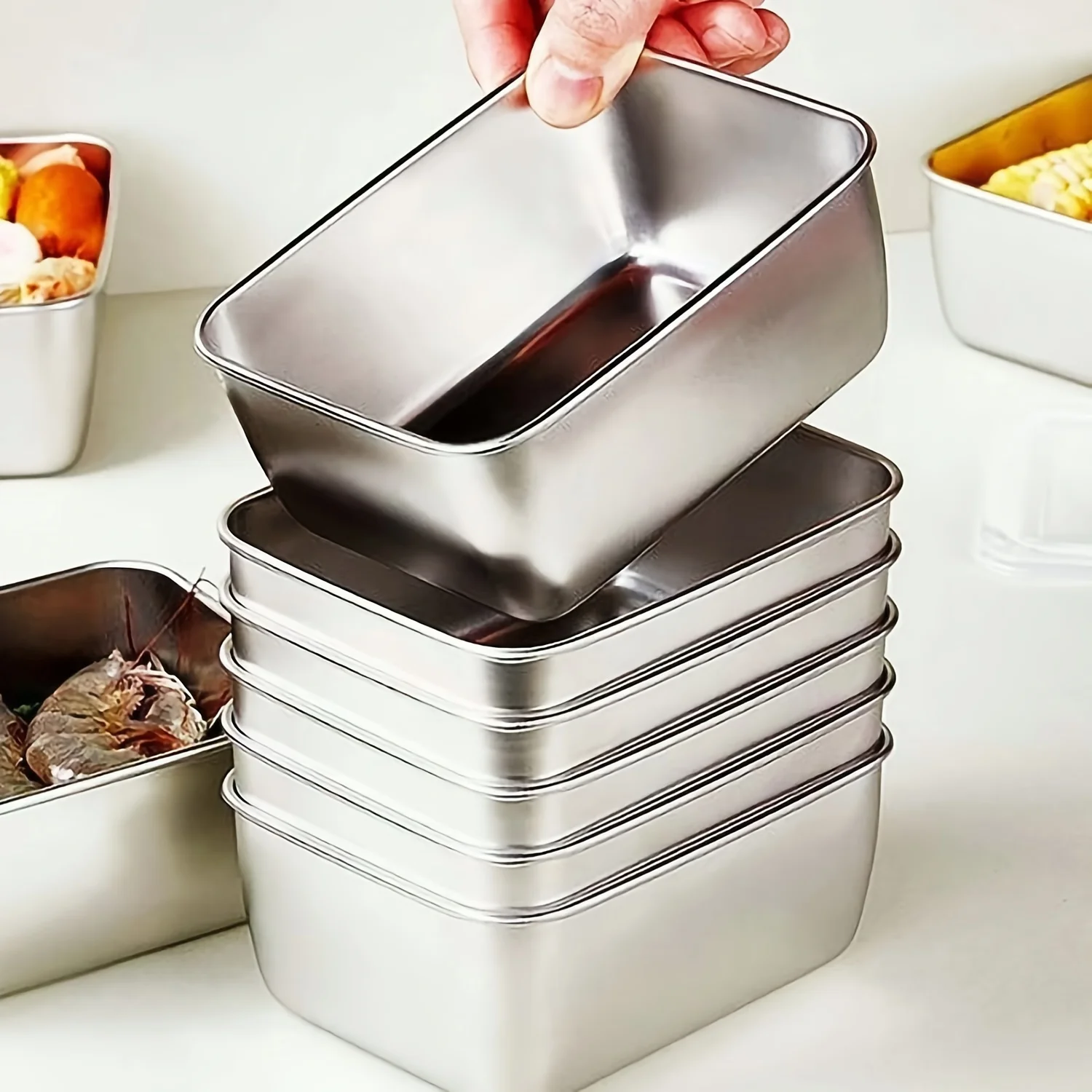 Food Storage Eco Friendly - مجموعة حاويات تخزين الطعام من الفولاذ