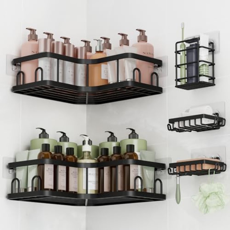 Food Storage Shelving - رف تخزين زاوي للحمام (قطعة واحدة/3