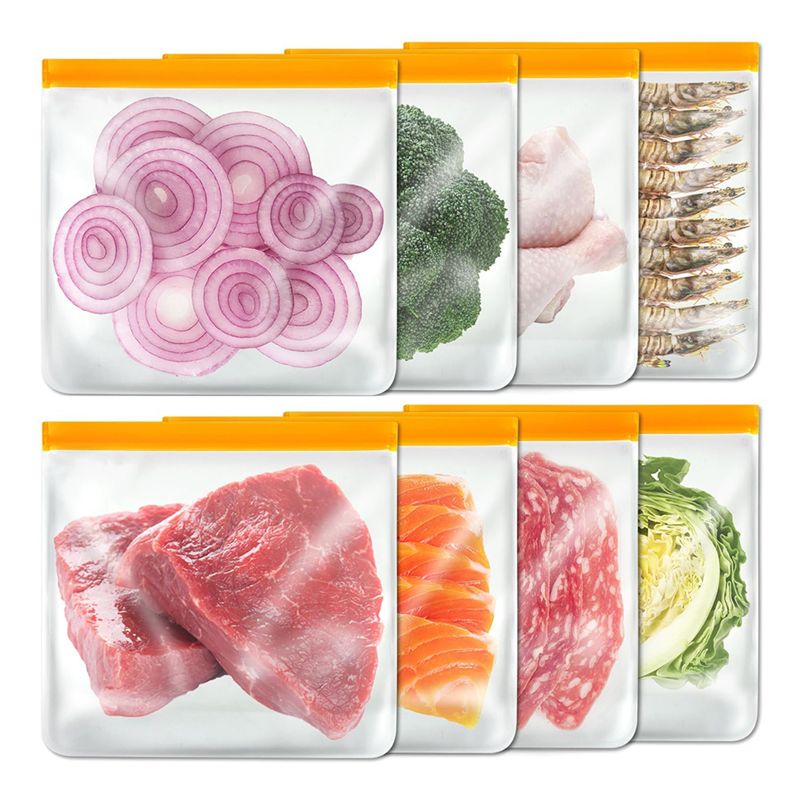Food Storage Zip Lock Bags - أكياس تخزين الطعام القابلة لإعادة الاستخدام