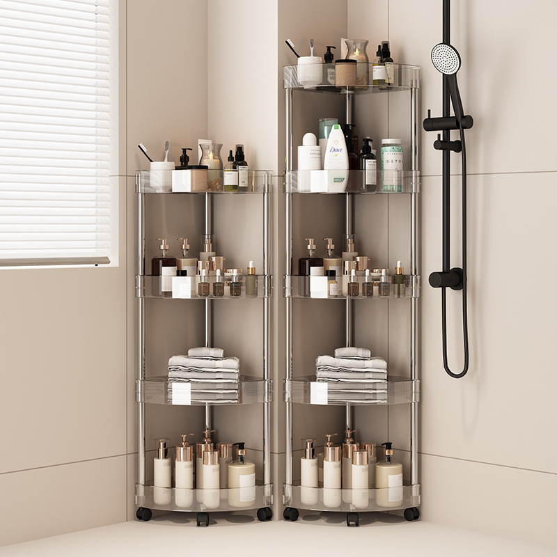 Food Storage Shelving - رف تخزين شفاف للحمام والمطبخ، رف