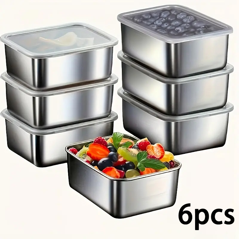 Food Storage Types - مجموعة حاويات تخزين الطعام من الفولاذ