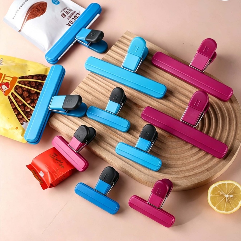 Food Storage Zip Lock Bags - 4 قطع من مشابك تثبيت الأكياس