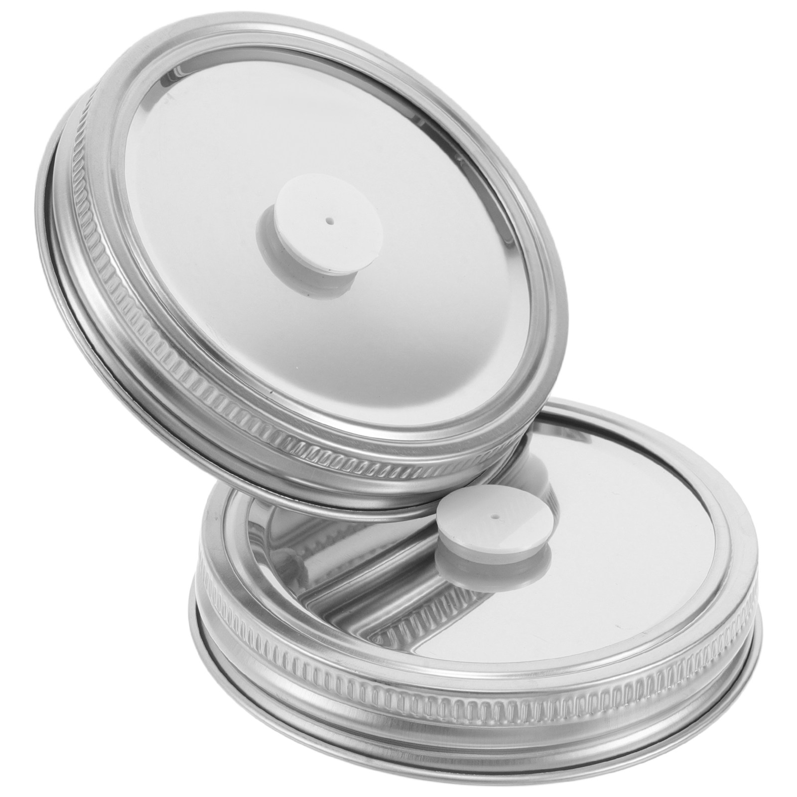 Food Storage Types - قطعتان من أغطية برطمانات ميسون محكمة