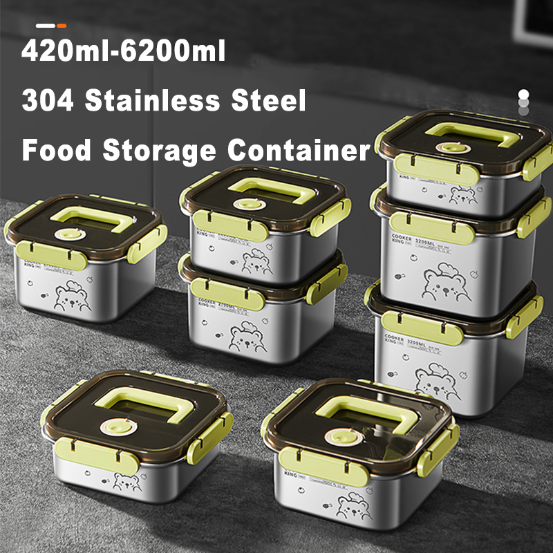 Food Storage Box Large - حاوية تخزين الطعام من الفولاذ المقاوم