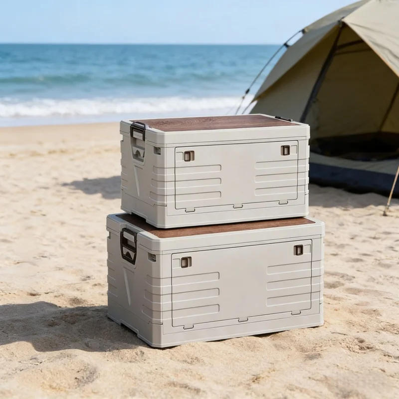 Food Storage Box Large - صندوق تخزين للسيارة قابل للطي للتخييم