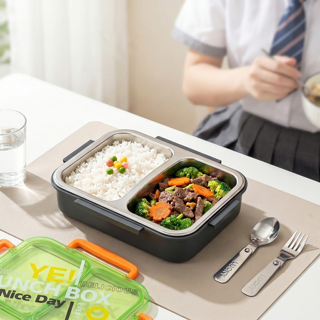 Food Storage Made Easy - صندوق غداء بنتو من الفولاذ المقاوم