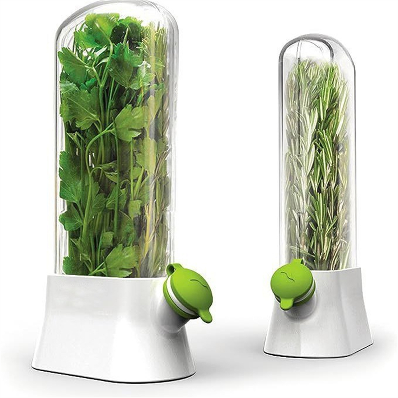 Herb Keeper Container - زجاجة حفظ خضروات الثلاجة ، جراب
