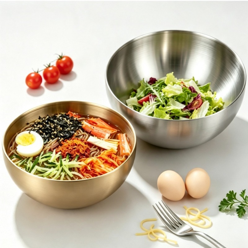 Food Storage Eco Friendly - أوعية خلط من الفولاذ المقاوم للصدأ،