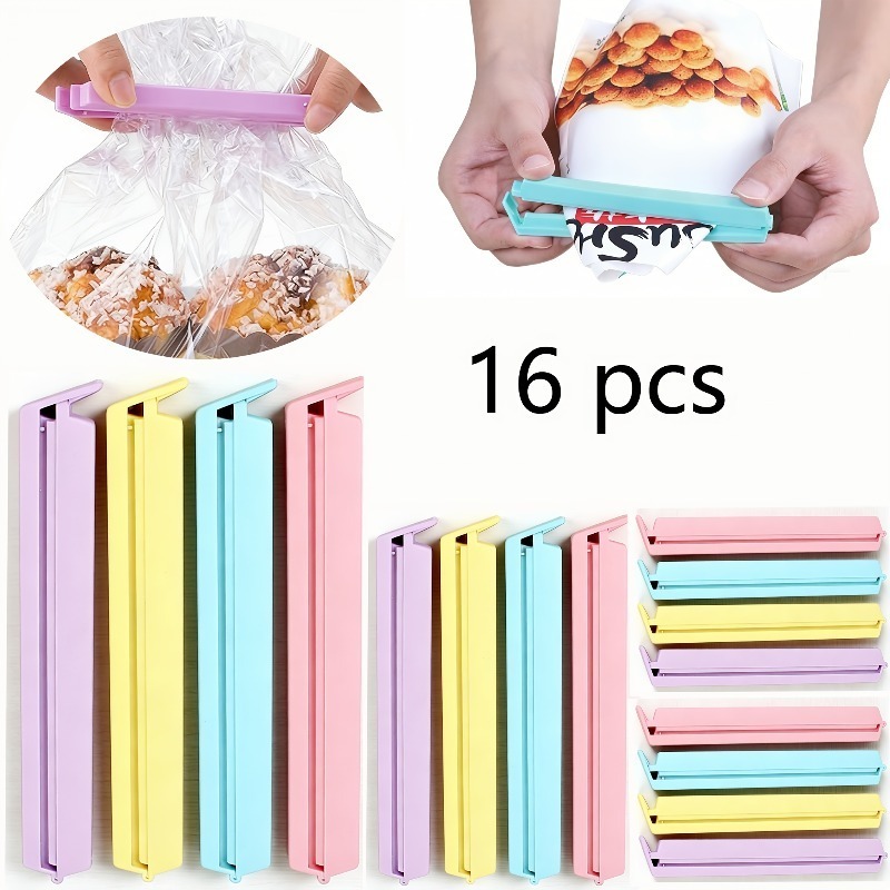 Food Storage Zip Lock Bags - مجموعة من 16 قطعة بثلاثة أحجام