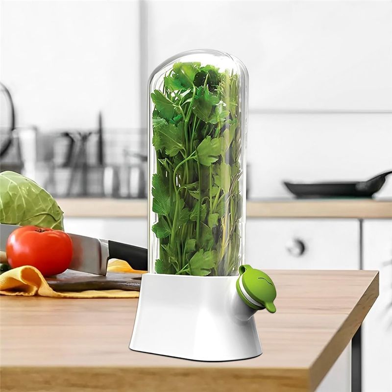 حافظة الأعشاب الطازجة للثلاجة، - مراجعة Herb Keeper Container وسعره
