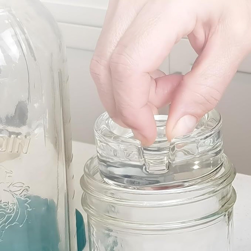 غطاء زجاجي ثقيل للتخمير بمقبض، - مراجعة Mason Jar Wide Mouth وسعره
