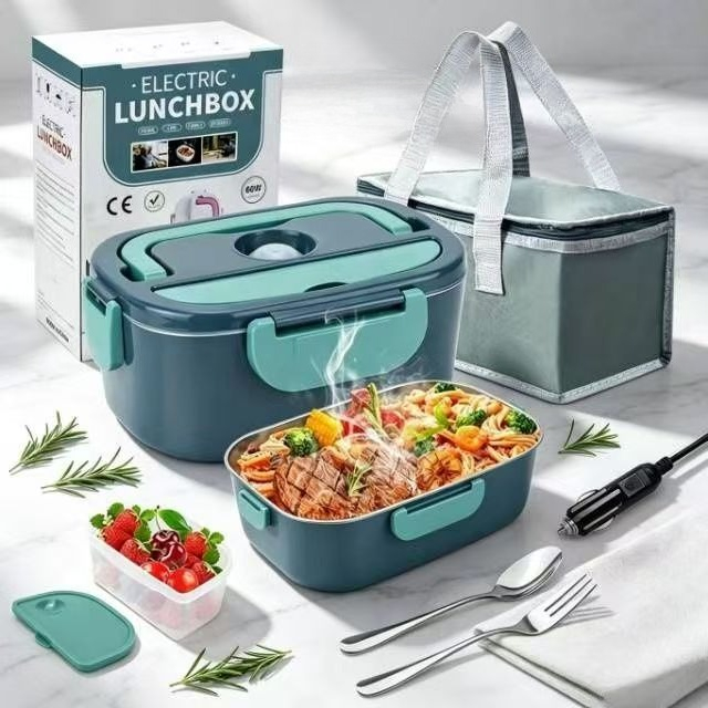 صندوق غداء كهربائي للتسخين بقو - مراجعة Food Storage Lunch Box وسعره