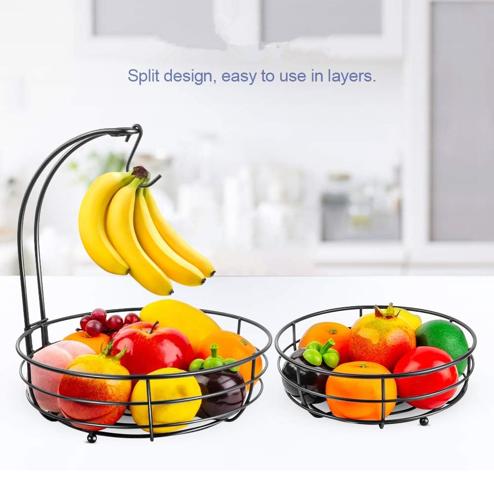سلة فواكه معدنية من طبقتين للم - مراجعة Food Storage Types وسعره