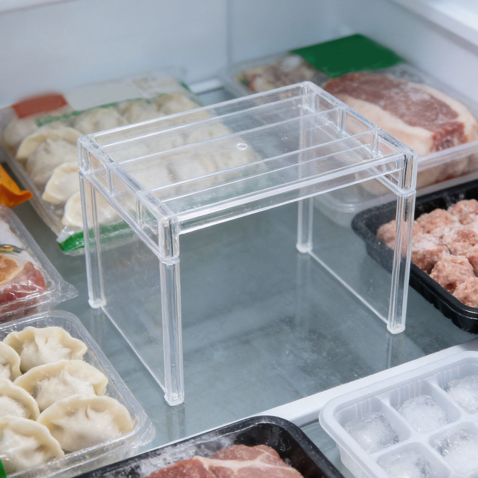 قطعتان من رف تنظيم الثلاجة الش - مراجعة Food Storage For Refrigerator وسعره