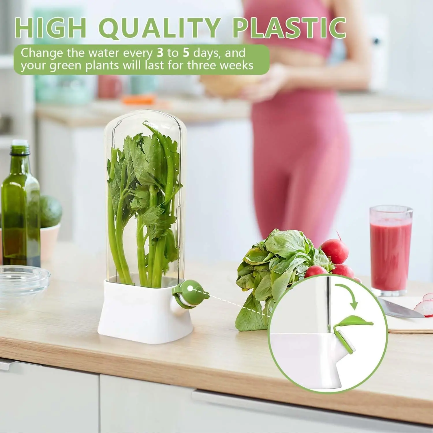 حافظة الأعشاب للثلاجة تحافظ عل - مراجعة Herb Keeper Container وسعره