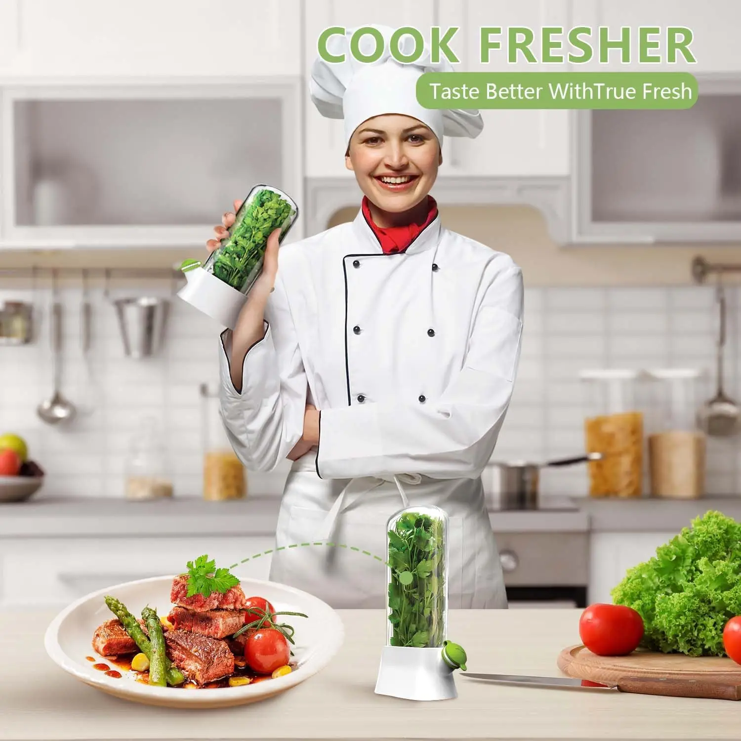 حافظة الأعشاب للثلاجة تحافظ عل - مراجعة Herb Keeper Container وسعره
