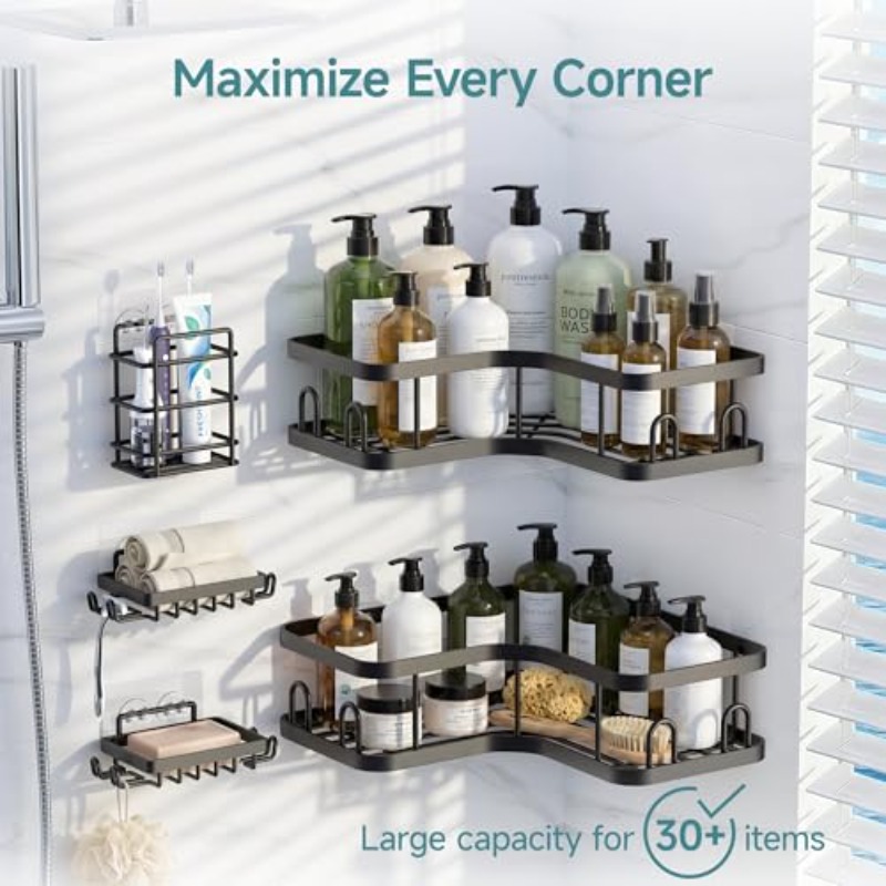 رف تخزين زاوي للحمام (قطعة واح - مراجعة Food Storage Shelving وسعره