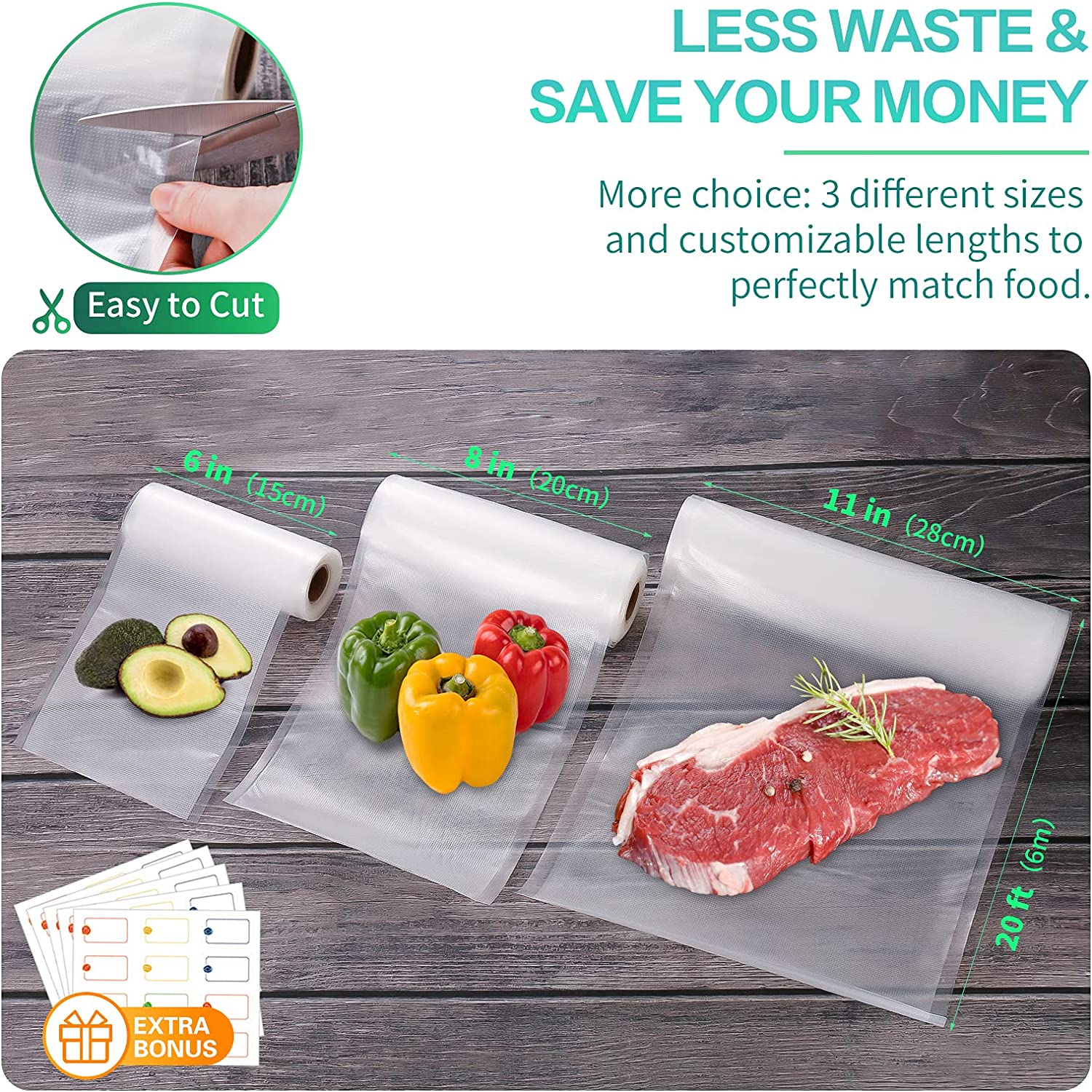 أكياس مطبخ للتفريغ الهوائي، أك - مراجعة Food Storage Method وسعره