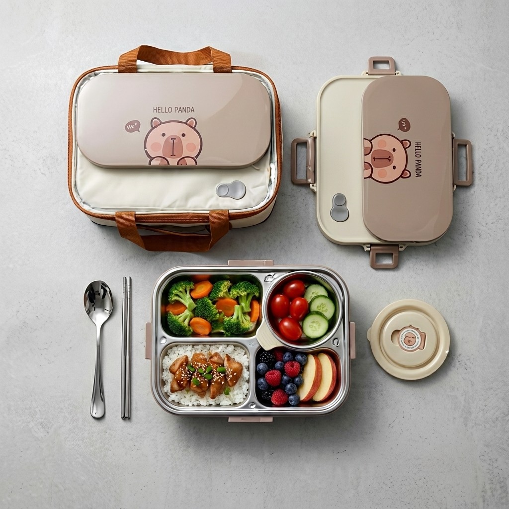 طقم صندوق غداء بينتو من الفولا - مراجعة Food Storage Made Easy وسعره