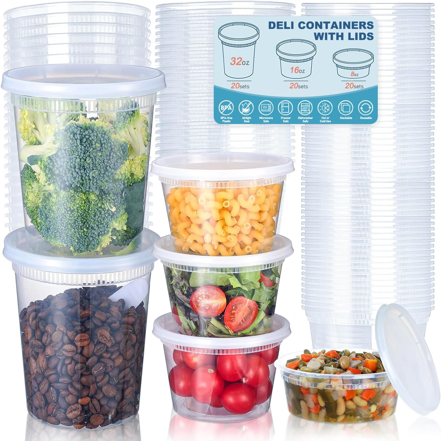 24 قطعة من حاويات تخزين الطعام - مراجعة Food Storage Eco Friendly وسعره