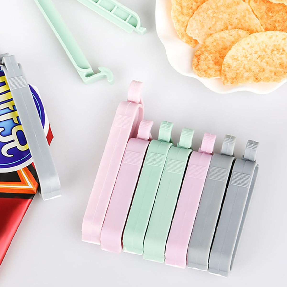 12 قطعة مشابك بلاستيكية متعددة - مراجعة Food Storage Zip Lock Bags وسعره