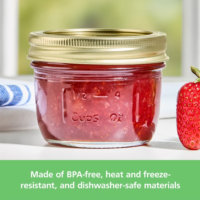 برطمانات ماسون سعة 8 أونصة، بر - مراجعة Mason Jar Wide Mouth وسعره
