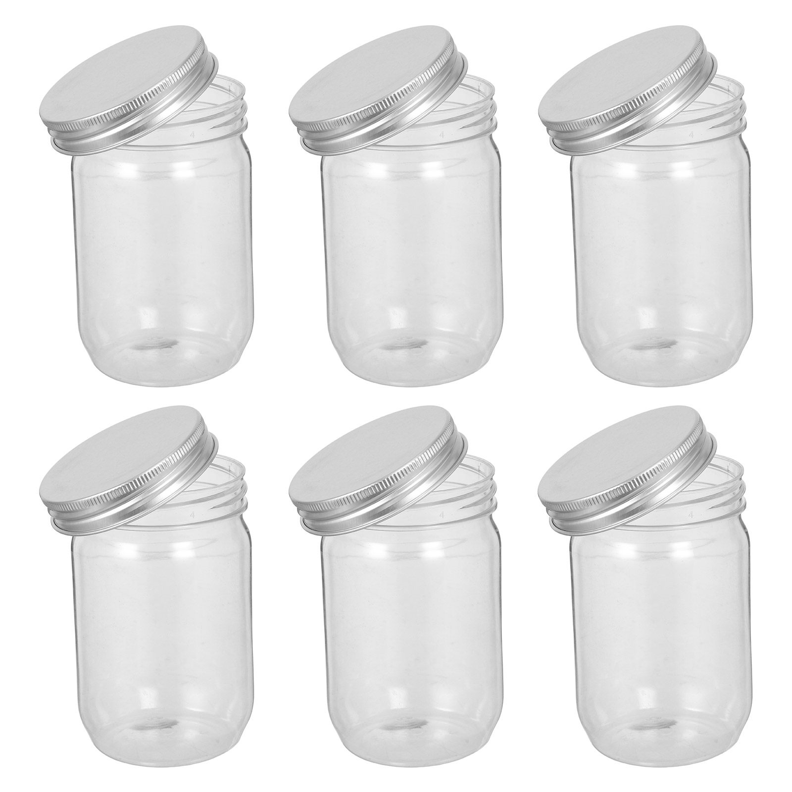 6 قطع من أوعية ميسون البلاستيك - مراجعة Food Storage Jars With Lids وسعره