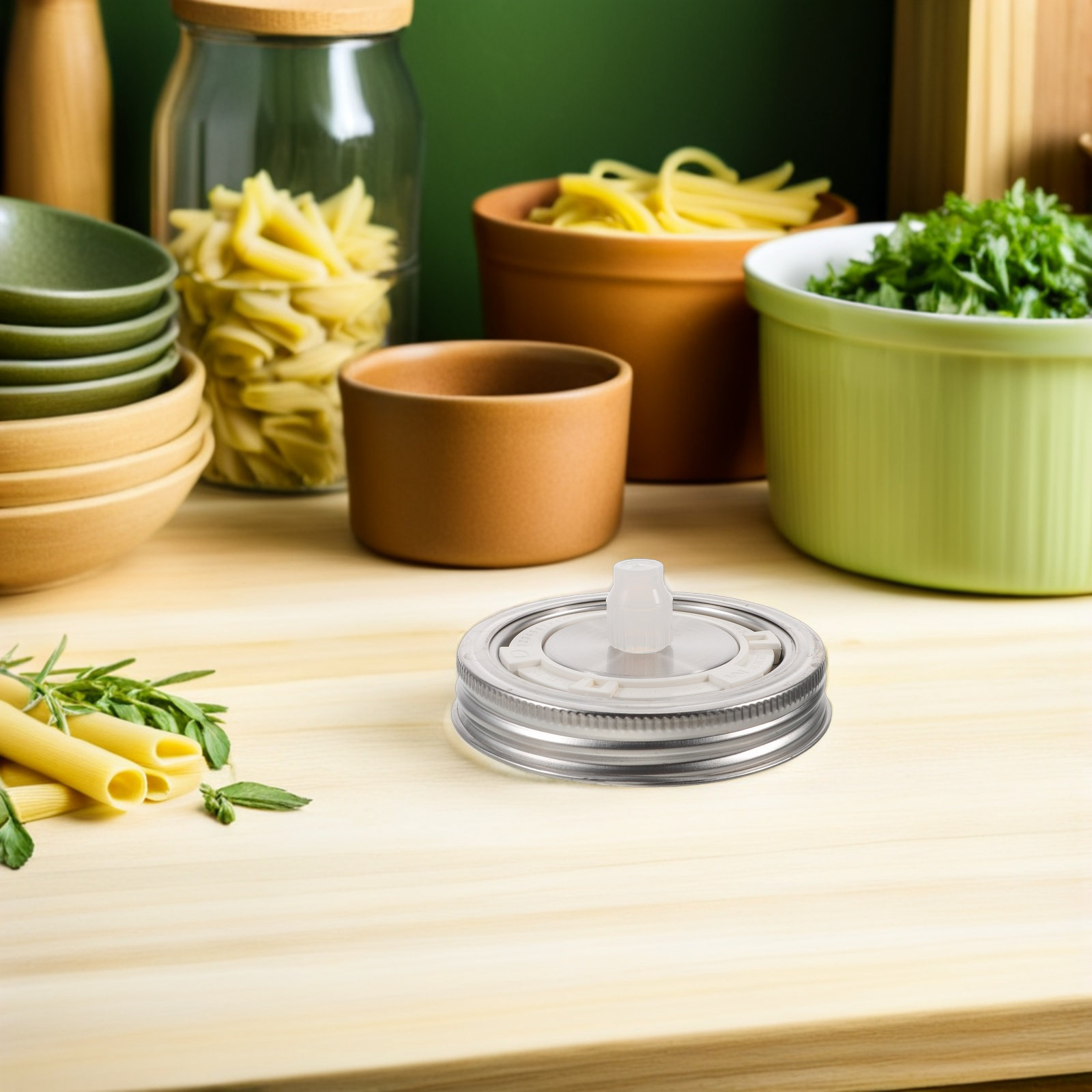 قطعتان من أغطية التخمير المانع - مراجعة Mason Jar Wide Mouth وسعره