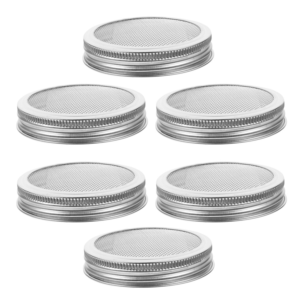 6 قطع أغطية إنبات من الفولاذ ا - مراجعة Mason Jar Wide Mouth وسعره