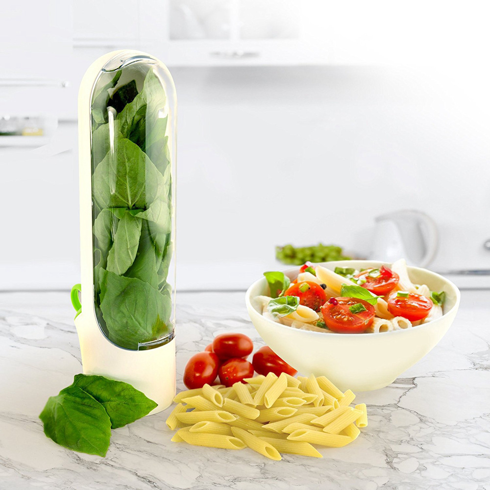 زجاجة حفظ الخضروات الطازجة، حا - مراجعة Herb Keeper Container وسعره