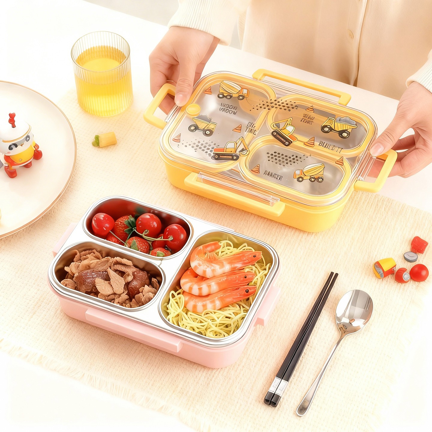 صندوق غداء للأطفال بتصميم كرتو - مراجعة Food Storage Box Large وسعره