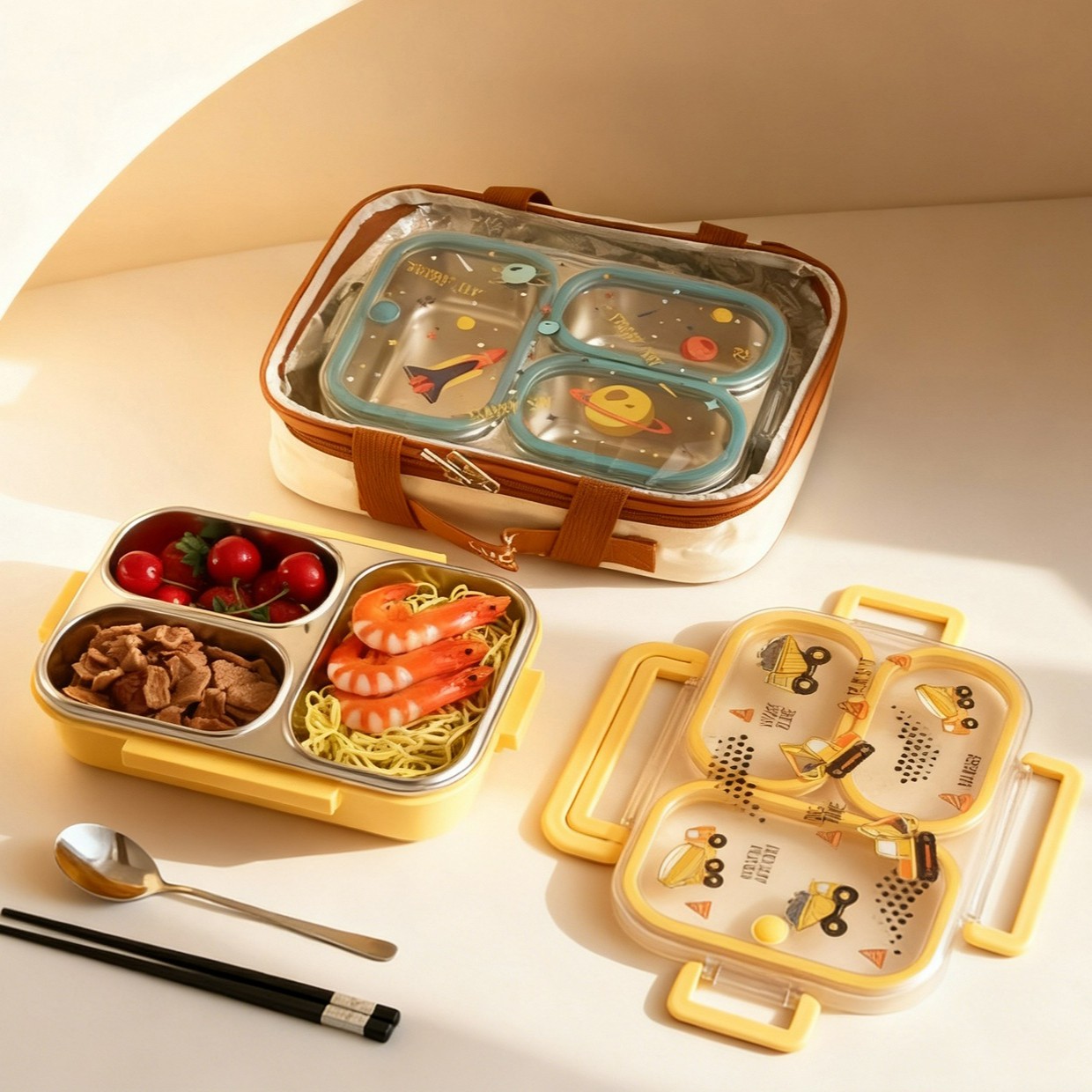 صندوق غداء للأطفال بتصميم كرتو - مراجعة Food Storage Box Large وسعره